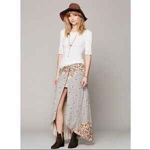 Free People Bohemian Floral Maxi Skirt